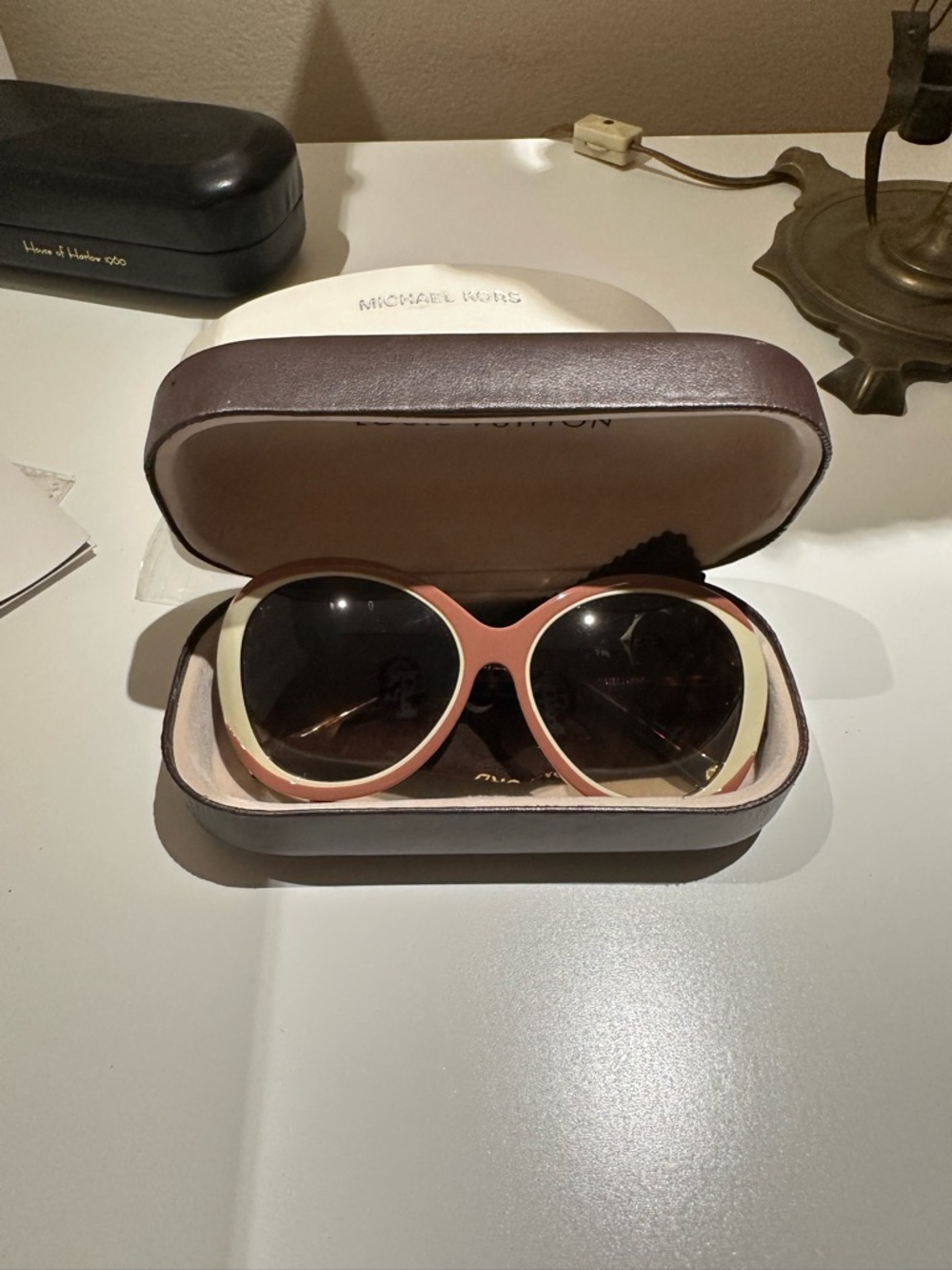 Louis Vuitton Two-Tone Pink and Cream Oversized Women’s Sunglasses